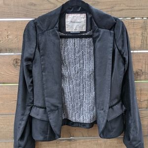 Anthropologie Cartonnier Black Velvet Blazer